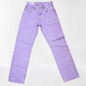 Levi's 501 Original Fit Women’s Purple Lavender Straight Leg Denim Jeans